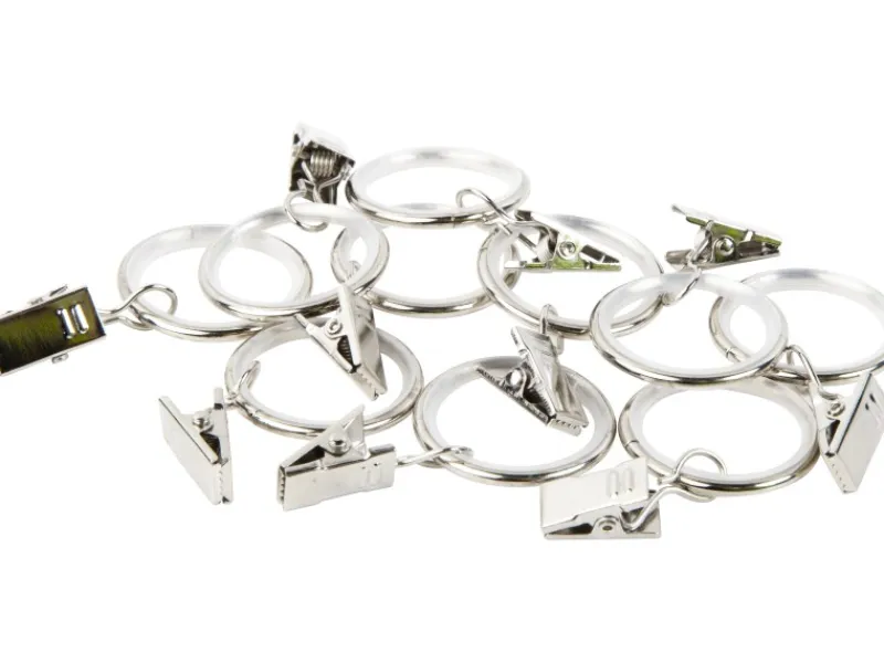 Gardinenringe mit Klammern optik Ø 19 mm