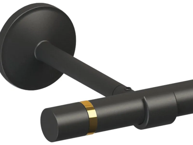 Gardinenstangen-Endstück Zylinderform Ø 19 mm Schwarz