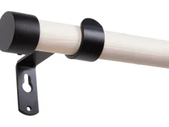 Gardinenstangen-Set Holz Weiß 160 cm