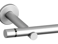 Hot Gardinenstangen-Set Metall Satinoptik 160 cm Silber Matt