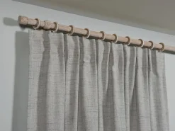 Best Gardinia Gardinenstangen-Set Shorty Ø 2,5 cm 160 cm FSC® Eiche Castell gekälkt