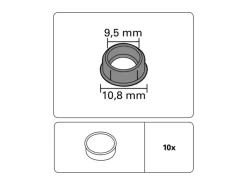 Gardinia Abdeckkappen Weiß 10-er Pack