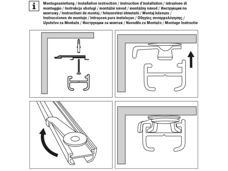 Gardinia Aluminiumschiene Weiß 120 cm