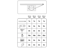 Discount Gardinia Aluminiumschiene Weiß 210 cm
