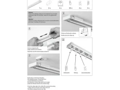 Gardinia Aluminium-Vorhangschienen-Set Lara 2-läufig Weiß 140 - 225 cm