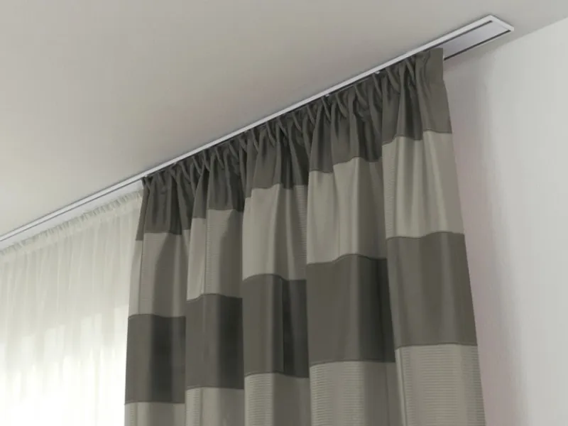 Gardinia Aluminium-Vorhangschiene 2-läufig Weiß 200 cm