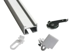 Gardinia Aluminium-Vorhangschienen-Set Luna 1-läufig Weiß 160 cm