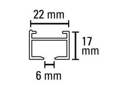 Gardinia Aluminium-Vorhangschienen-Set Luna 1-läufig Weiß 160 cm