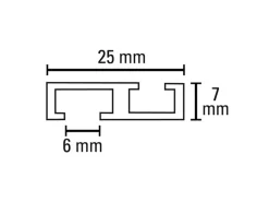 Gardinia Aluminium-Vorhangschiene 1-läufig Weiß 150 cm