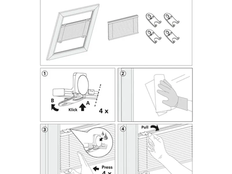 Gardinia Dachfenster-Plissee mit Saugnäpfe 95,3 cm x 100 cm
