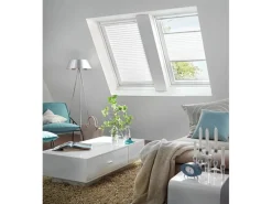 Discount Gardinia Dachfenster-Plissee mit Saugnäpfe 47,3 cm x 100 cm Weiß