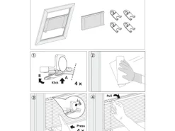 Discount Gardinia Dachfenster-Plissee mit Saugnäpfe 47,3 cm x 100 cm Weiß