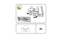 Sale Gardinia Deckenclip für Flächenvorhangschiene 3-läufig Weiß 2-er Pack