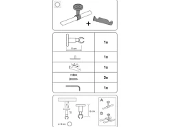 Gardinia Deckenträger Europa für Ø 19 mm -Antik 6 cm