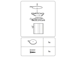 Gardinia Deckenträger für Aluminium-Vorhangschiene 3-läufig Weiß 2-er Pack