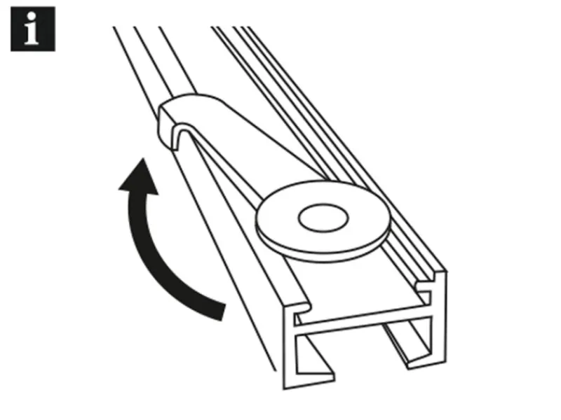 Gardinia Deckenträger für Vorhangschiene Luna 1-läufig 2-er Pack