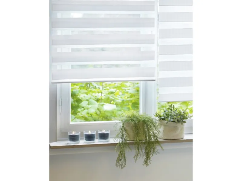 Gardinia Doppelrollo 80 cm x 160 cm Weiß