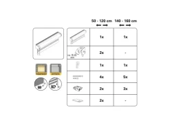 Clearance Gardinia Doppelrollo de Luxe 60 cm x 180 cm Grau