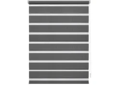 Hot Gardinia Doppelrollo EasyFix mit Montageschiene 100 cm x 150 cm Anthrazit