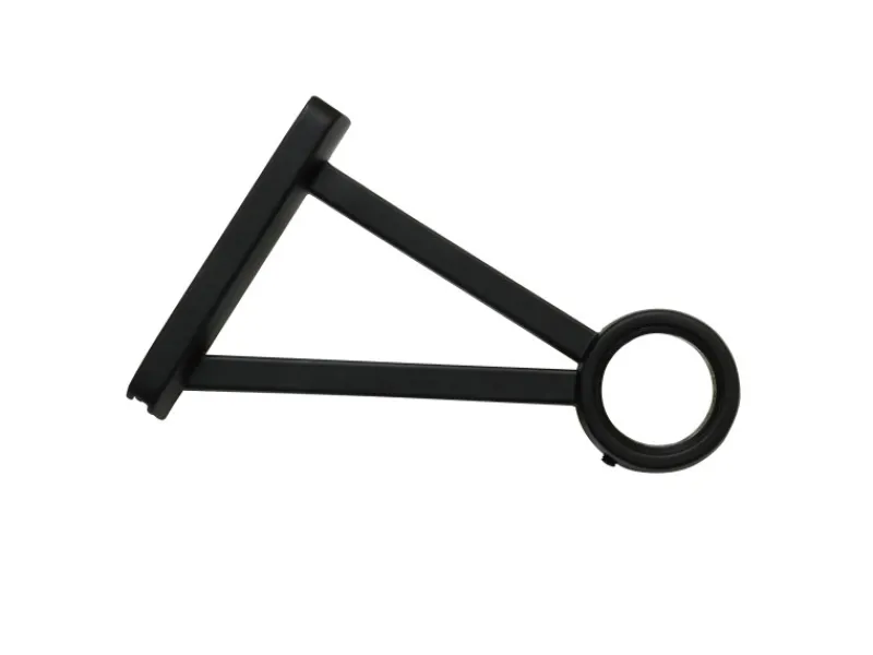 Gardinia Dreiecksträger Denver geschlossen für Ø 25 mm 10 cm Schwarz Matt