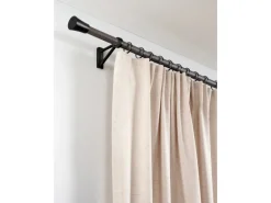 Gardinia Dreiecksträger Denver geschlossen für Ø 25 mm 10 cm Schwarz Matt