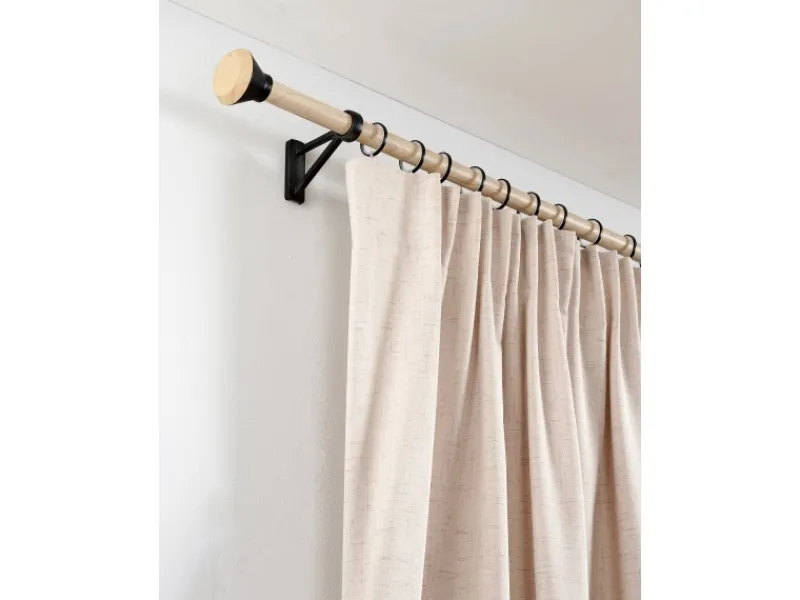 Gardinia Dreiecksträger Denver geschlossen für Ø 25 mm 10 cm Schwarz Matt