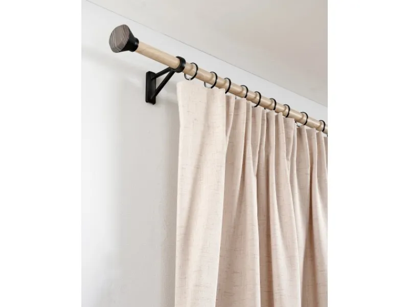 Gardinia Dreiecksträger Denver geschlossen für Ø 25 mm 10 cm Schwarz Matt