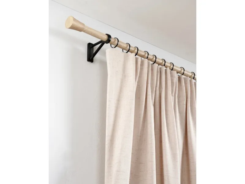 Gardinia Dreiecksträger Denver geschlossen für Ø 25 mm 10 cm Schwarz Matt