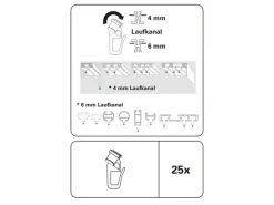 Outlet Gardinia Duo X-Gleiter Weiß 25er-Pack