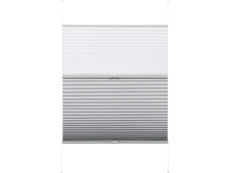 Gardinia Easy Fix Plissee Tag und Nacht Weiß 60 cm x 130 cm