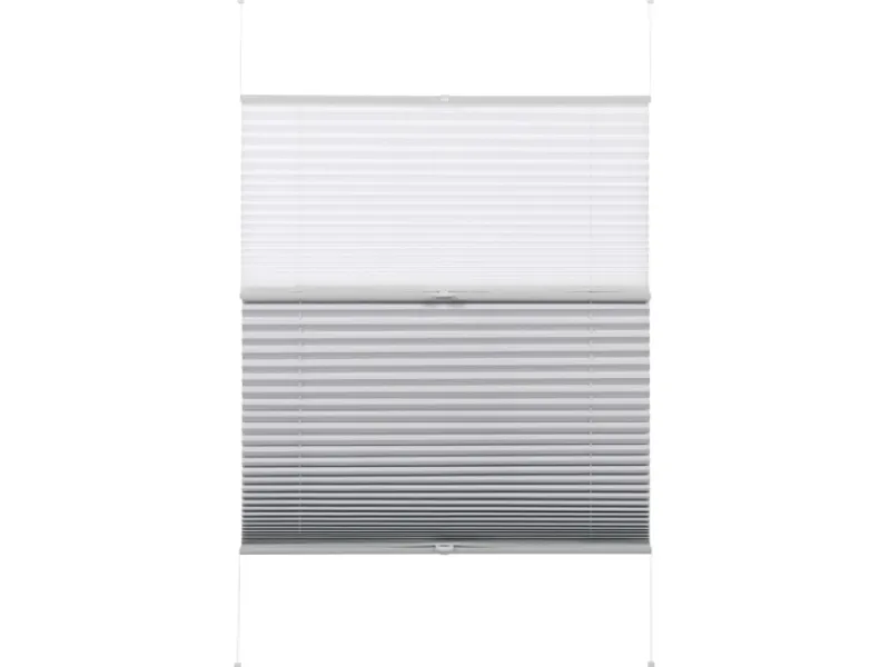 Gardinia Easy Fix Plissee Tag und Nacht Weiß 60 cm x 130 cm