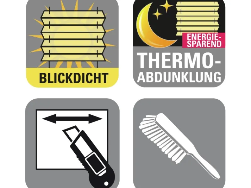 Gardinia Easy Fix Plissee Tag und Nacht Weiß 60 cm x 130 cm