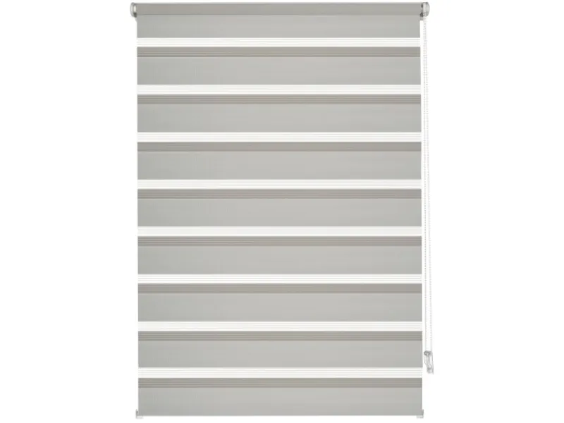 Gardinia Easyfix Doppelrollo mit Montageschiene 100 cm x 150 cm Grau