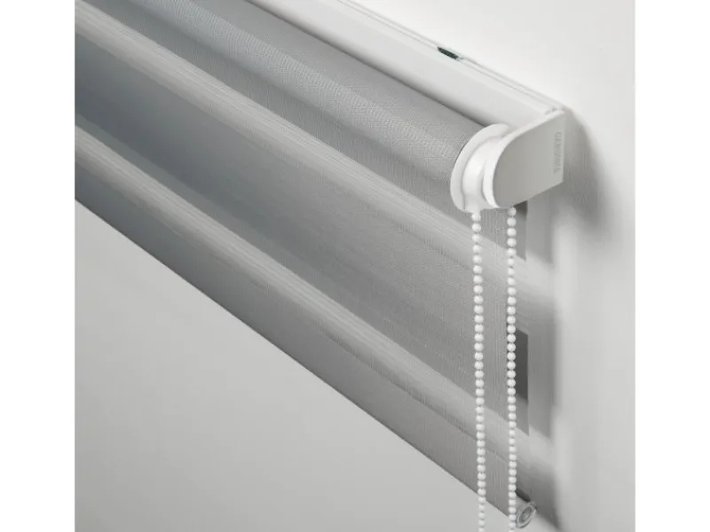 Gardinia Easyfix Doppelrollo mit Montageschiene 100 cm x 150 cm Grau