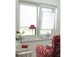 Online Gardinia EasyFix Plissee mit 2 Bedienschienen 75 cm x 130 cm Weiß