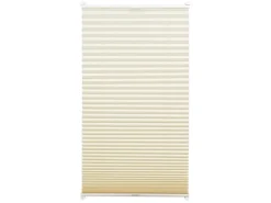 Hot Gardinia EasyFix Plissee mit 2 Bedienschienen 65 cm x 130 cm Elfenbein