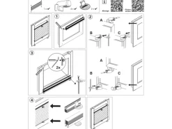 Hot Gardinia EasyFix Plissee mit 2 Bedienschienen 65 cm x 130 cm Elfenbein