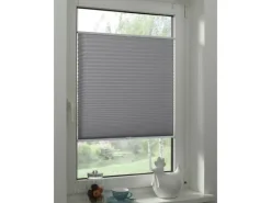 Clearance Gardinia EasyFix Plissee Greta 50 cm x 130 cm Steingrau