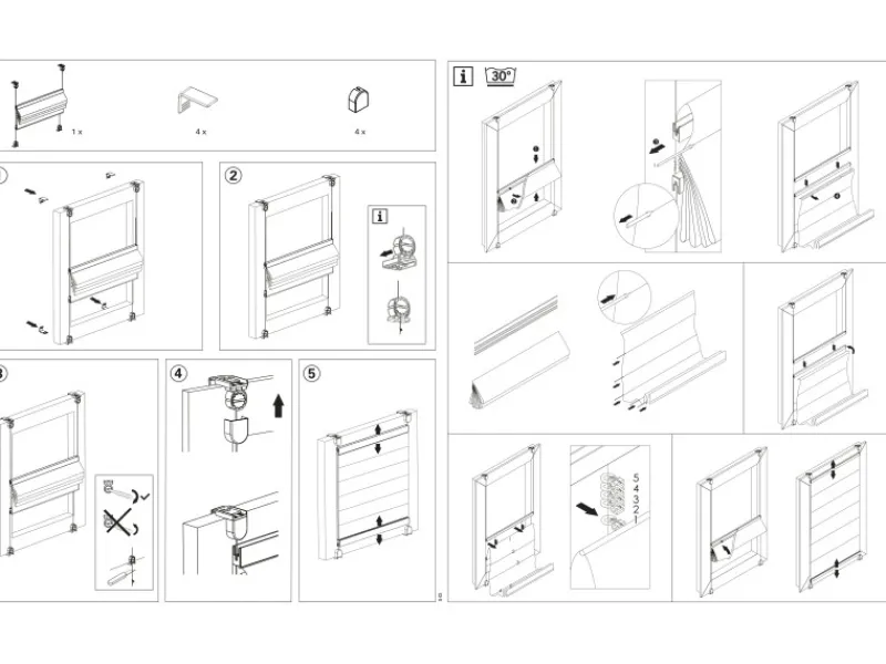 Gardinia EasyFix Raffrollo 80 cm x 140 cm Weiß