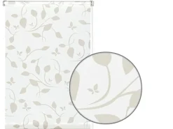 Gardinia EasyFix Rollo Dekor Scandinavian 75 cm x 150 cm Weiß/Natur