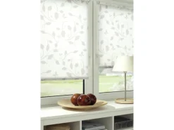 Gardinia EasyFix Rollo Dekor Scandinavian 75 cm x 150 cm Weiß/Natur