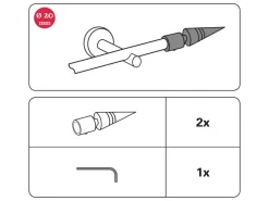 Gardinia Endstück Chicago Spitze für Ø 20 mm optik 2-er Pack