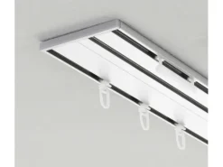 Gardinia Endstück für Aluminium-Vorhangschiene 3-läufig Weiß 2-er Pack