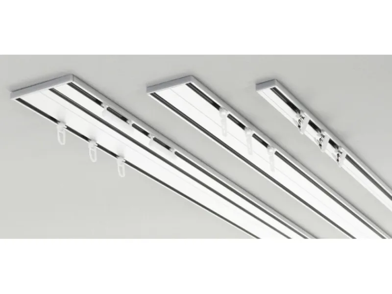 Gardinia Endstück für Aluminium-Vorhangschiene 2-läufig Weiß 2-er Pack