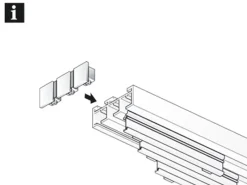 Gardinia Endstück für Flächenvorhangschiene 3-läufig 2-er Pack