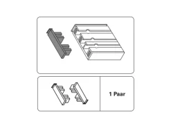 Hot Gardinia Endstück für Vorhangschiene GE3 3-läufig Weiß 2-er Pack