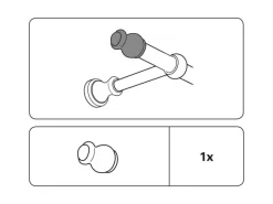 New Gardinia Endstück Lugano für Ø 28 mm Natur