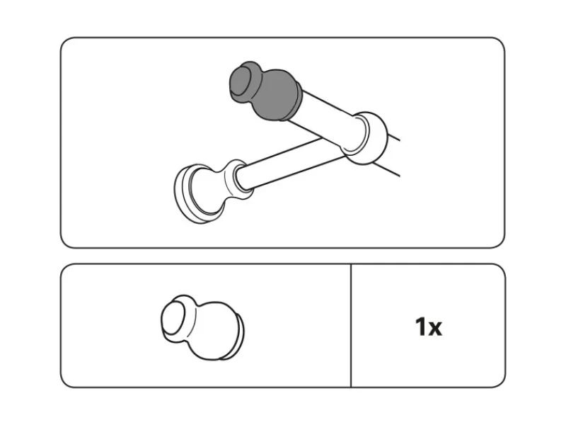 New Gardinia Endstück Lugano für Ø 28 mm Natur