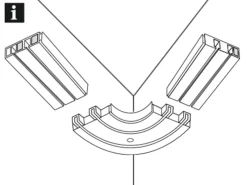 Gardinia Erkerbogen 2-läufig GE2 Weiß 17,5 cm x 17,5 cm