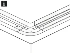Gardinia Erkerbogen 3-läufig GE3 Weiß 18,5 cm x 18,5 cm